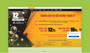 Đơn vị khai thác quảng cáo hàng đầu Việt Nam admicro
